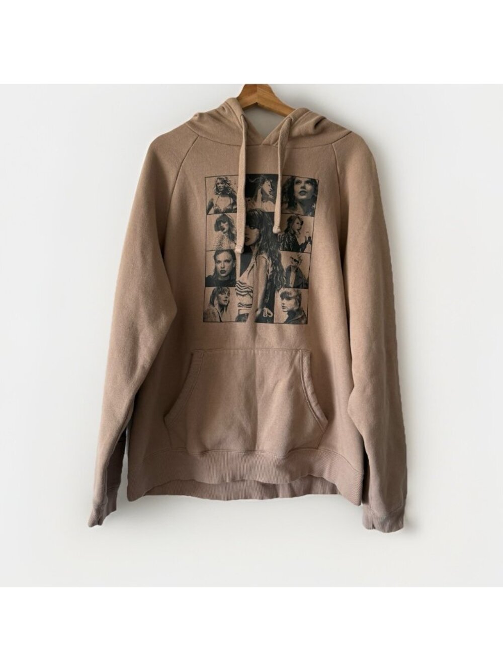 Taylor Swift The Eras Tour Official Merchandise Pullover Hoodie Beige Sz XL